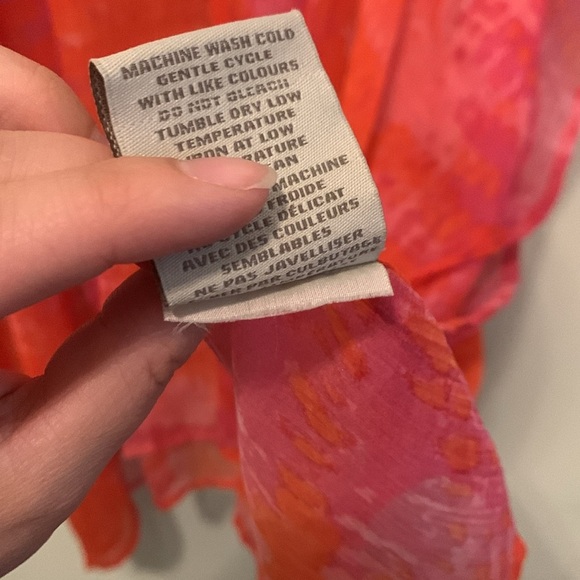 Charlie Paige Pink Orange Tie Dye Snake Print Swim Cover Poncho S/M P/M - Picture 8 of 8